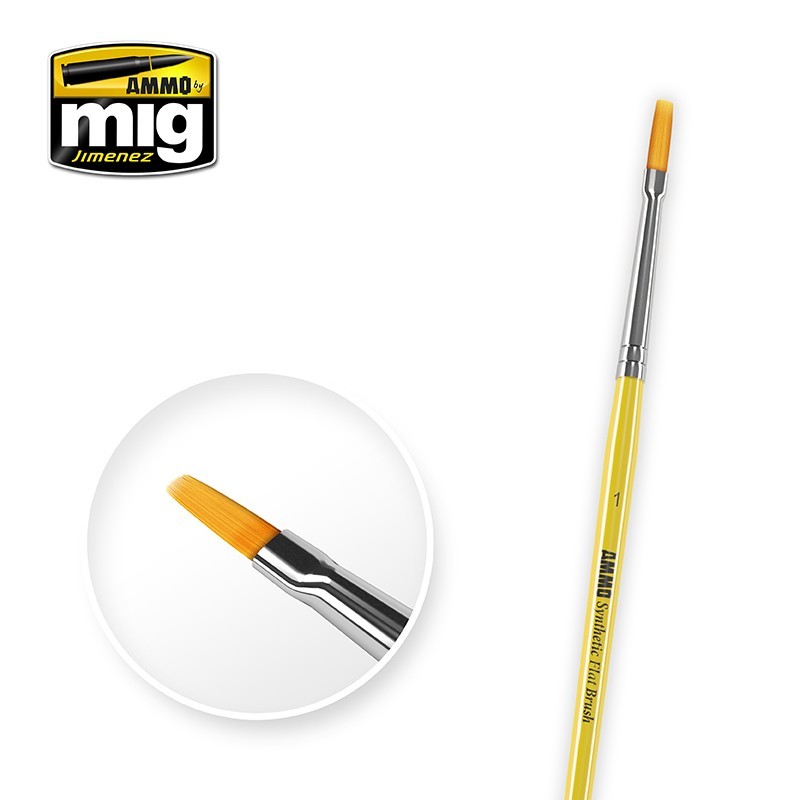 AMMO MIG-8619 1 Synthetic Flat Brush