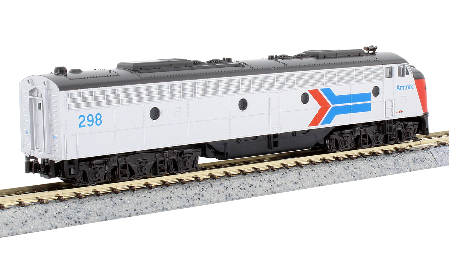 Kato N 176-5346-LS-DMW with DCC/ESU LokSound V5 EMD E8A Locomotive w/Single Headlight & Passenger Pilot Amtrak 'Phase I Scheme' AMTK #298