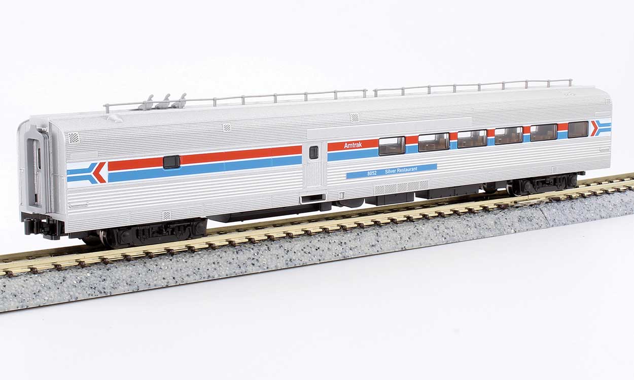 Kato N 106-1971-LS-DMW Amtrak 'Rainbow-Era' Mixed Schemes Lighted 8-Car Passenger Set 