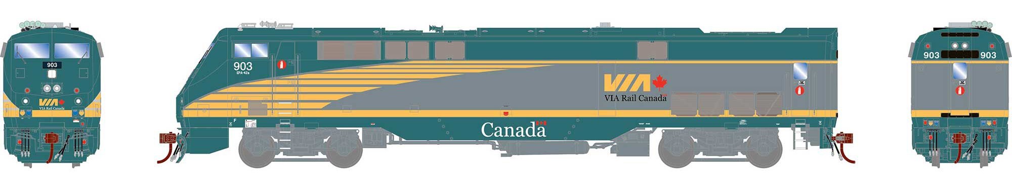 Athearn Genesis HO ATHG81311 DCC/Tsunami 2 Sound Equipped GE AMD103 / P42DC Genesis Locomotive VIA #903