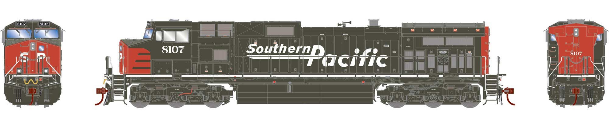 Athearn Genesis 2.0 HO ATHG31540 DCC Ready GE Dash 9-44CW Southern Pacific SP #8107