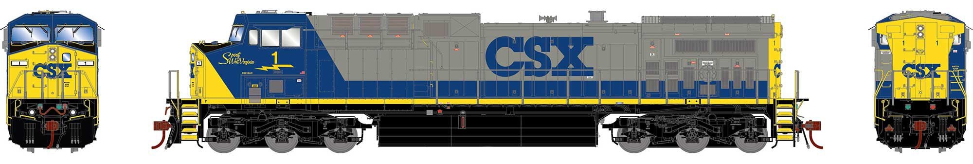 Athearn Genesis 2.0 HO ATHG31550 DCC Ready GE AC4400CW Locomotive CSX #1