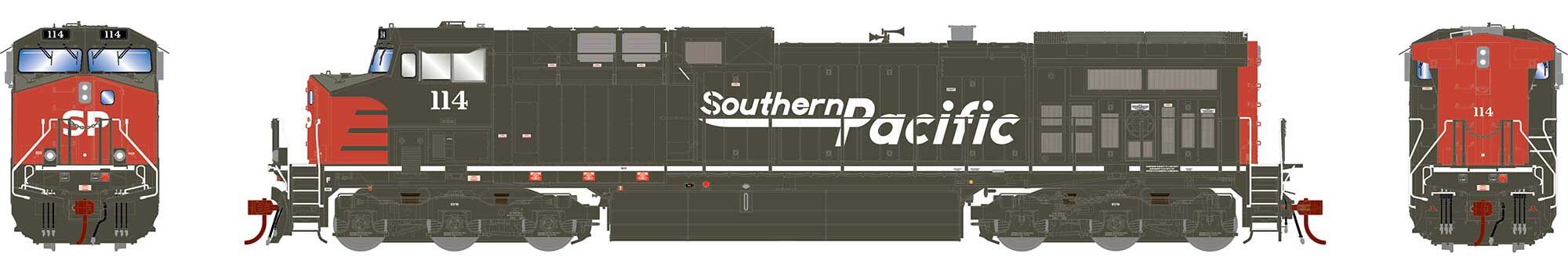 Athearn Genesis 2.0 HO ATHG31656 DCC/Tsunami 2 Sound Equipped GE AC4400CW Locomotive Southern Pacific SP #114