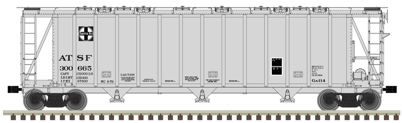 Atlas Master N 50006337 General American 3500 Dry-Flo 3-Bay Covered Hopper Santa Fe ATSF #300694
