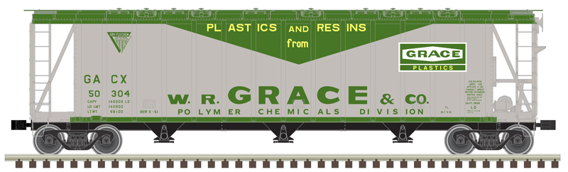Atlas Master N 50006343 General American 3500 Dry-Flo 3-Bay Covered Hopper WR Grace GACX #50234