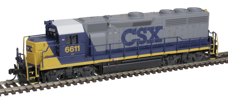 Atlas Master Gold Series N 40005276 DCC/ESU LokSound V5 Equipped EMD GP40 Locomotive with Ditch Lights CSX 'Bright Future' #6611