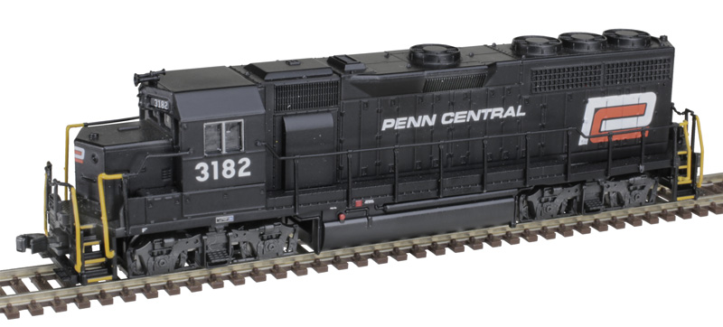 Atlas Master Gold Series N 40005290 DCC/ESU LokSound V5 Equipped EMD GP40 Locomotive Penn Central 'red C' PC #3182