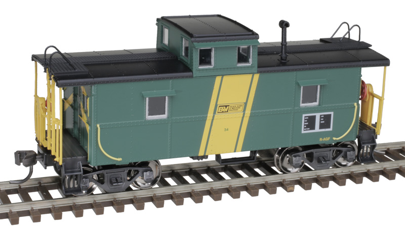 Atlas Trainman HO 20006764 C&O-Style Steel Center-Cupola Caboose Black River Western BRW #34
