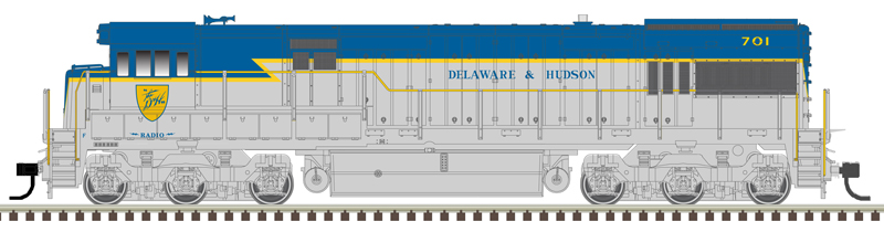 Atlas Master Silver Series HO 10003891 DCC Ready GE U30C Phase I Locomotive Delaware & Hudson 'Lightning Stripe' Scheme D&H #701