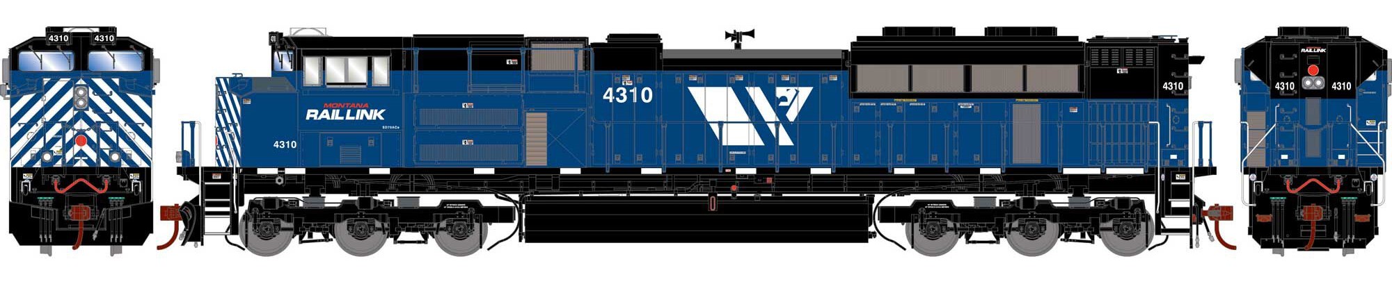 Athearn Genesis HO ATHG75747 DCC Ready EMD SD70ACe Locomotive Montana Rail Link MRL #4310