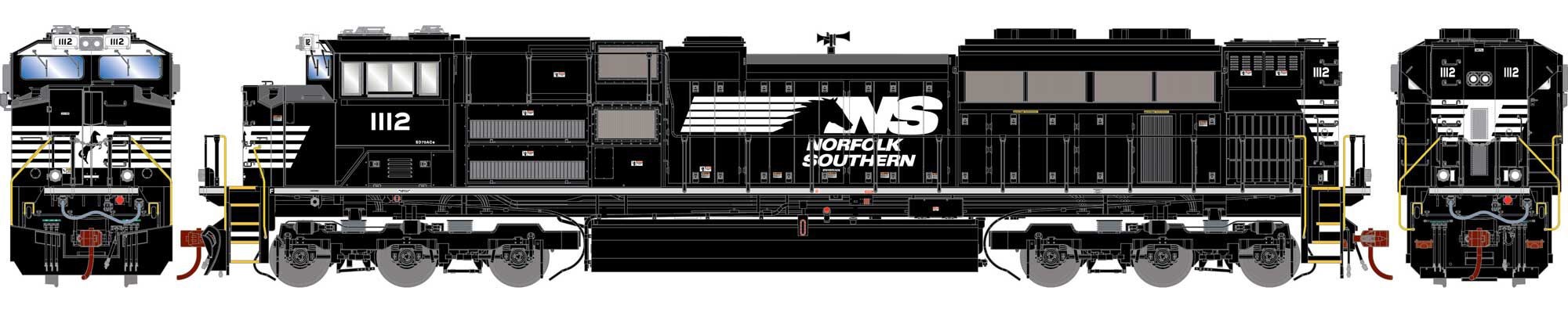 Athearn Genesis HO ATHG75838 DCC/Tsunami 2 Sound Equipped EMD SD70ACe Locomotive Norfolk Southern NS #1112