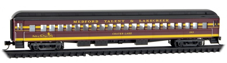 Micro Trains Line N 983 02 237 Heavyweight Dinner Train Medford, Talent & Lakecreek MT&L 4-Pack - Jewel Cases