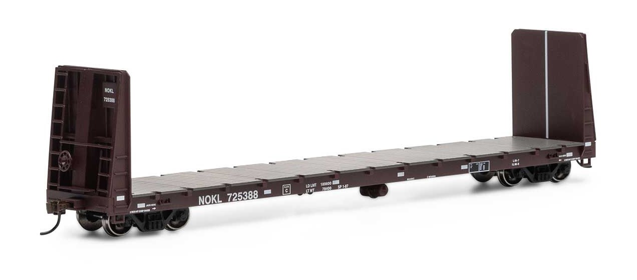 Athearn HO ATH17228 60' Bulkhead Flat Car NOKL #725388