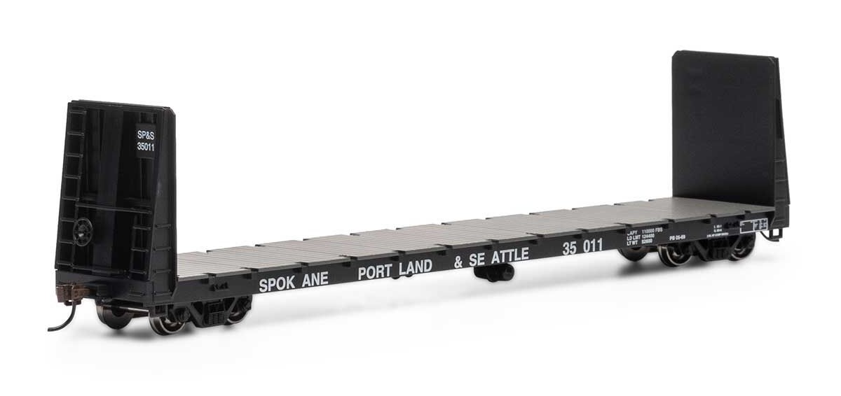 Athearn HO ATH17237 60' Bulkhead Flat Car Spokane, Portland & Seattle SP&S #35011