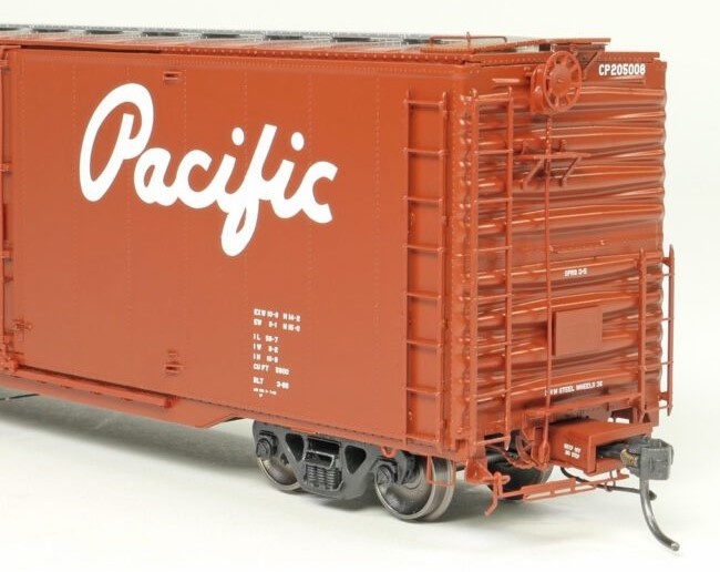 Tangent Scale Models HO 33010-02 Greenville 6,000CuFt 60' Double Door Box Car Canadian Pacific 'Delivery Red 3-1966' CP #205007