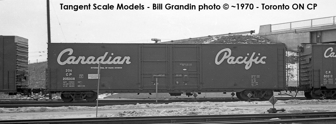 Tangent Scale Models HO 33010-02 Greenville 6,000CuFt 60' Double Door Box Car Canadian Pacific 'Delivery Red 3-1966' CP #205007