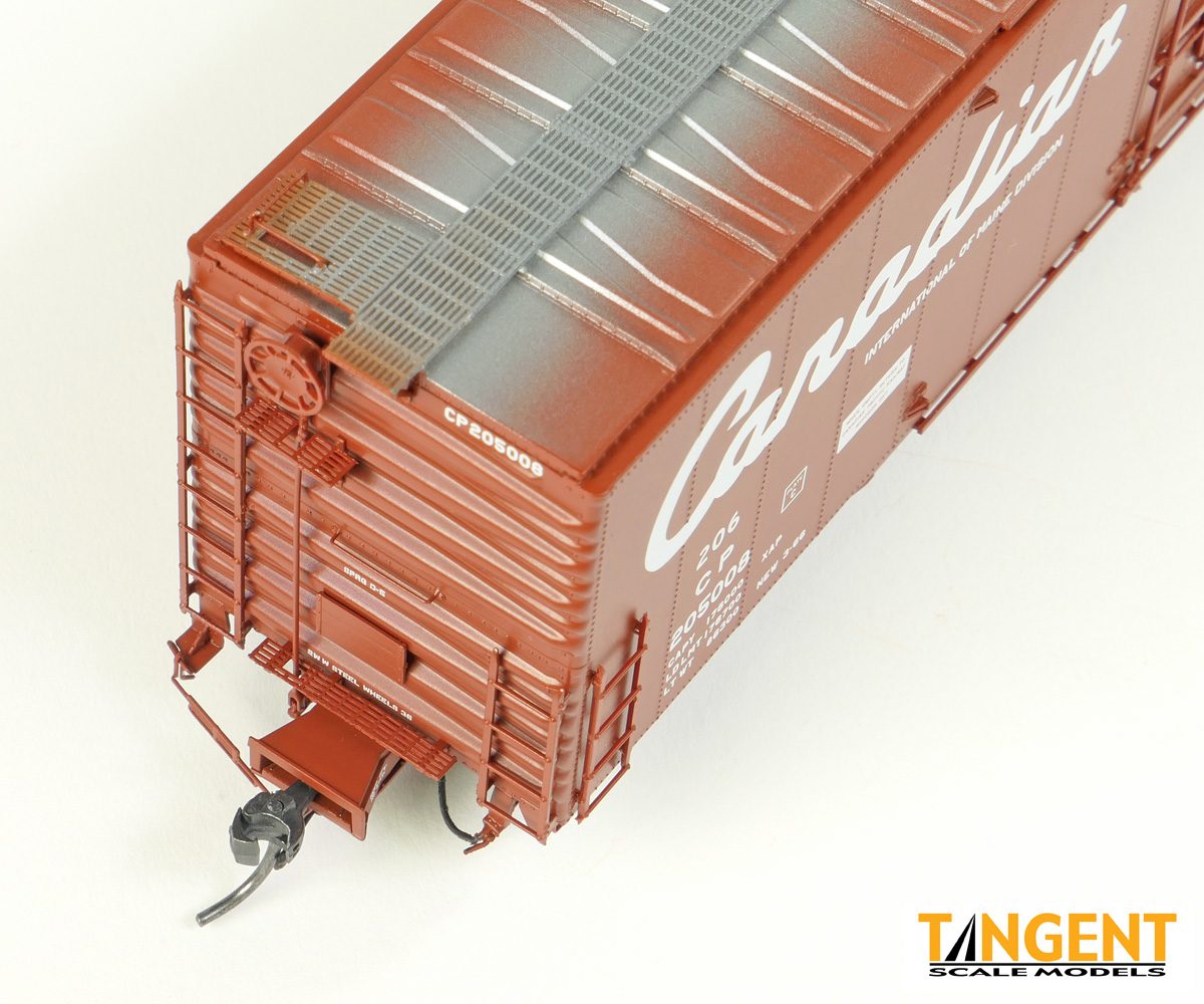 Tangent Scale Models HO 33010-03 Greenville 6,000CuFt 60' Double Door Box Car Canadian Pacific 'Delivery Red 3-1966' CP #205008