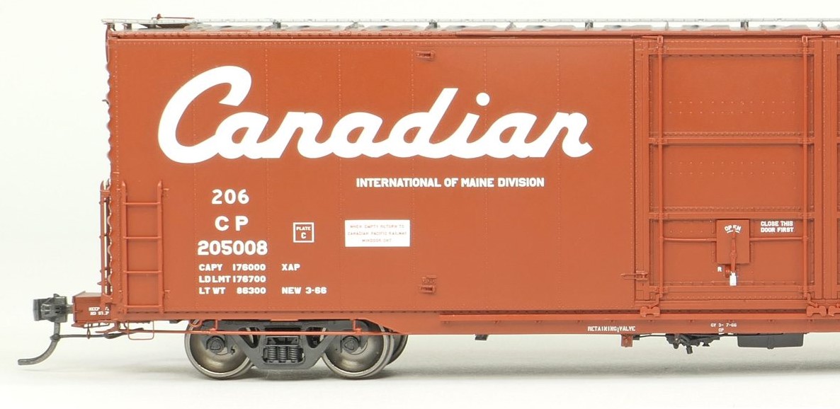 Tangent Scale Models HO 33010-05 Greenville 6,000CuFt 60' Double Door Box Car Canadian Pacific 'Delivery Red 3-1966' CP #205017