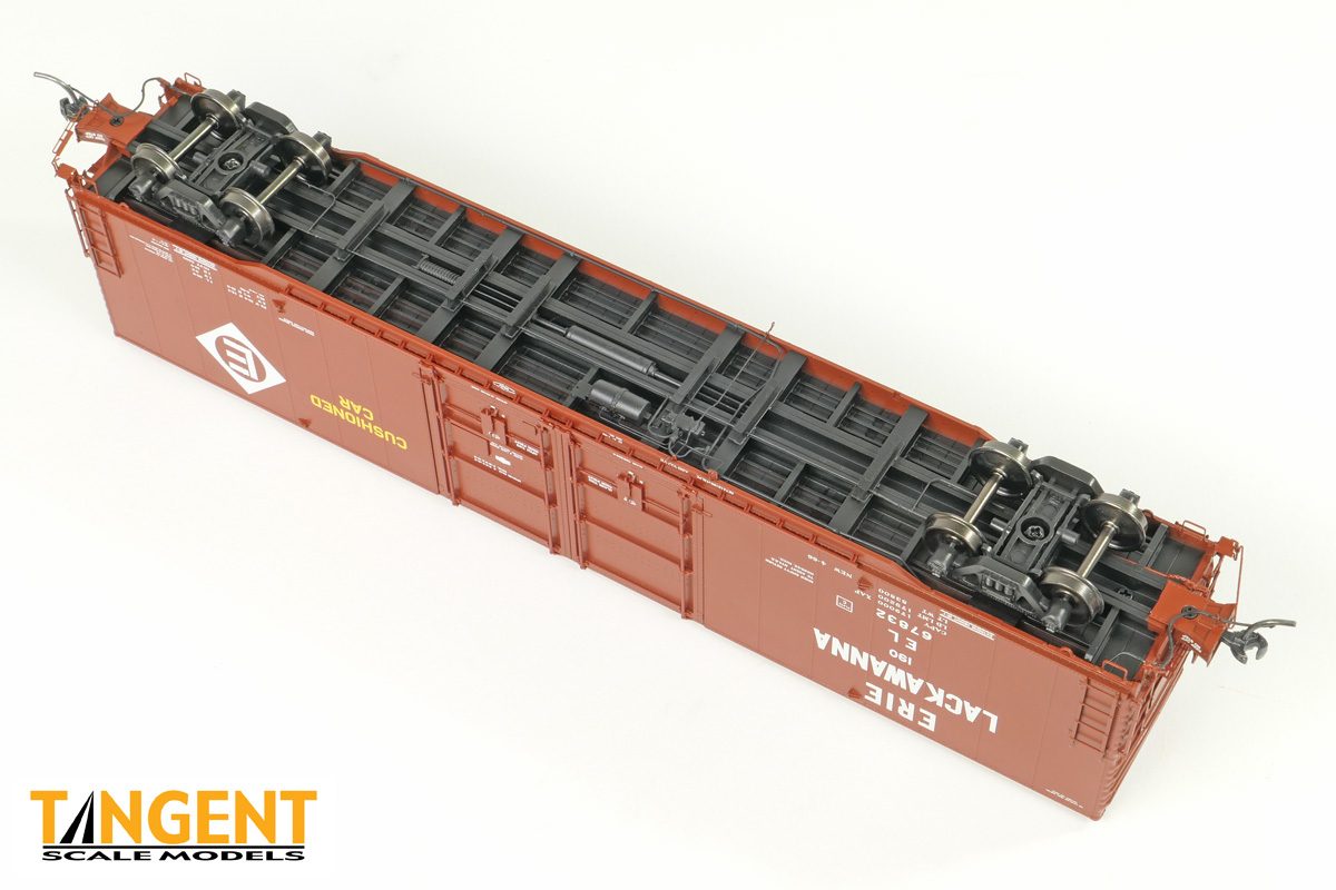 Tangent Scale Models HO 33012-02 Greenville 6,000CuFt 60' Double Door Box Car Erie Lackawanna 'Delivery Red 1966' EL #67826