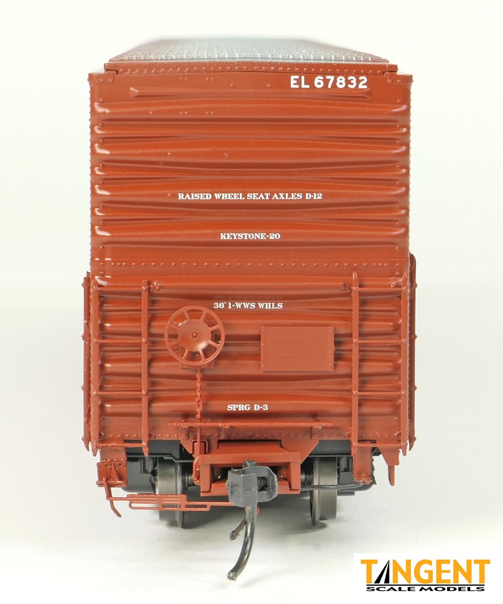Tangent Scale Models HO 33012-04 Greenville 6,000CuFt 60' Double Door Box Car Erie Lackawanna 'Delivery Red 1966' EL #67830