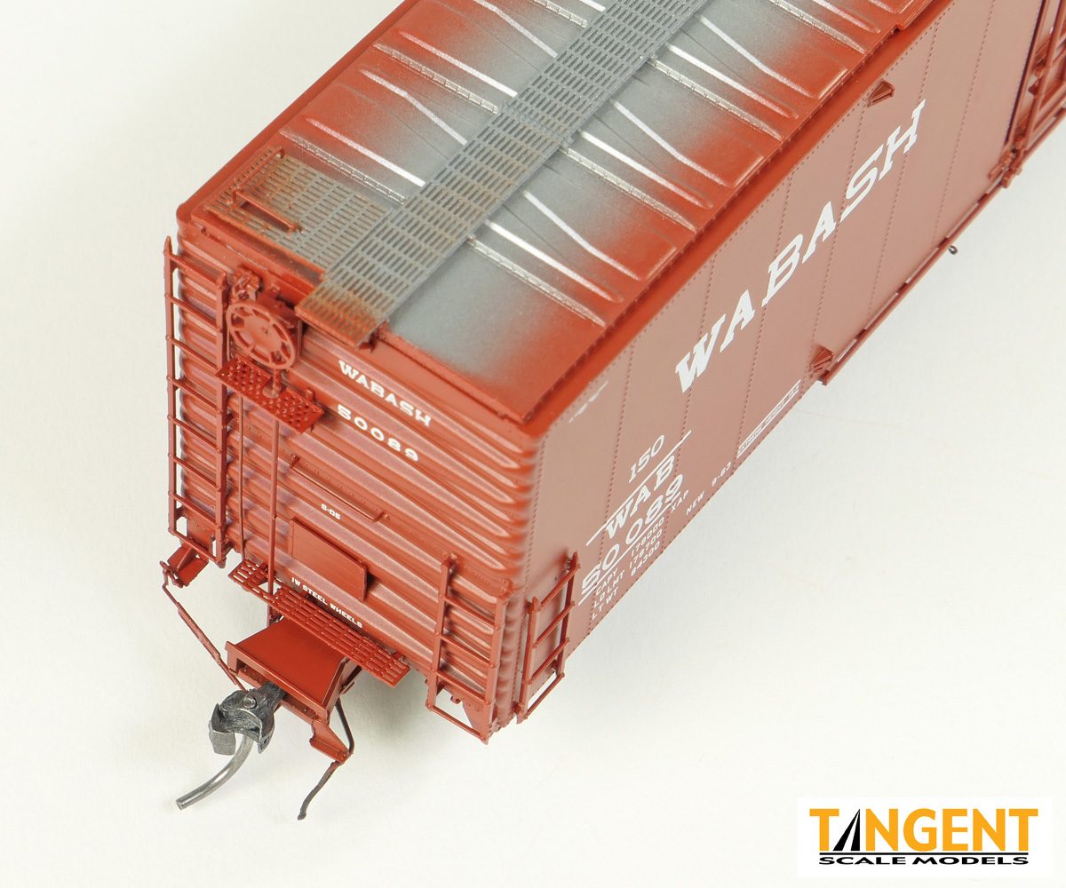 Tangent Scale Models HO 33013-03 Greenville 6,000CuFt 60' Double Door Box Car Wabash 'Delivery Red 9-1963' WAB #50085