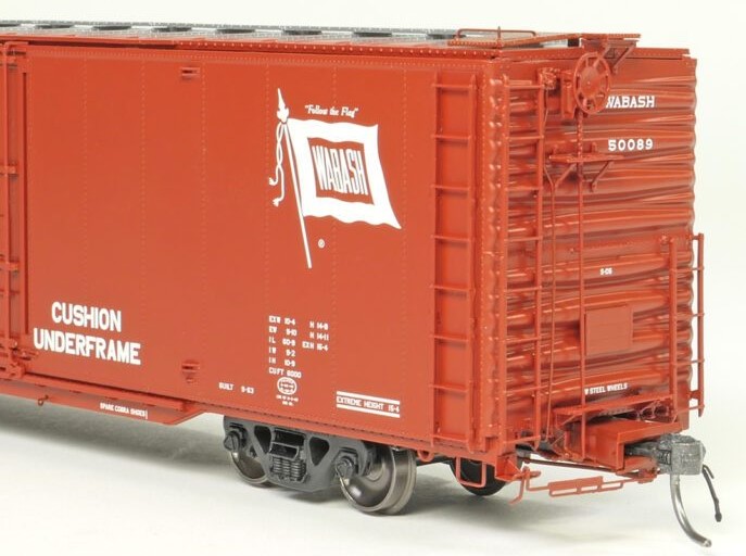 Tangent Scale Models HO 33013-04 Greenville 6,000CuFt 60' Double Door Box Car Wabash 'Delivery Red 9-1963' WAB #50089