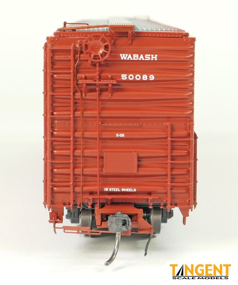 Tangent Scale Models HO 33013-04 Greenville 6,000CuFt 60' Double Door Box Car Wabash 'Delivery Red 9-1963' WAB #50089