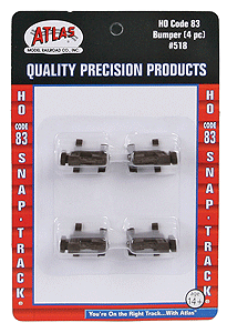 Atlas HO 518 Code 83 Brown Ties Bumper - 4-Pack