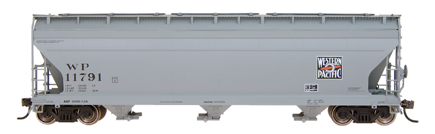 Intermountain N 67033-13 ACF 4650 Cu. Ft. 3 Bay Covered Hopper Western Pacific 'Feather River' WP #11753