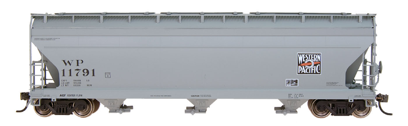 Intermountain N 67033-14 ACF 4650 Cu. Ft. 3 Bay Covered Hopper Western Pacific 'Feather River' WP #11756