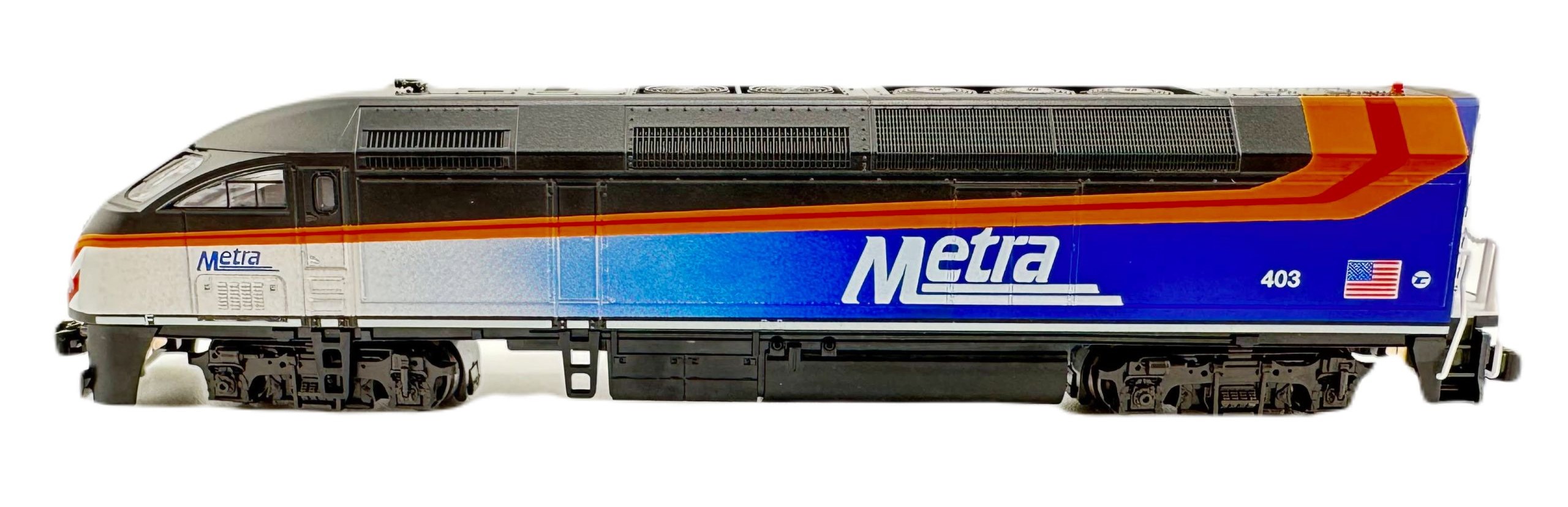 Kato N 176-6124-LS-DMW with DCC/ESU LokSound V5 Motive Power Industries MPI MP36PH Metra #424