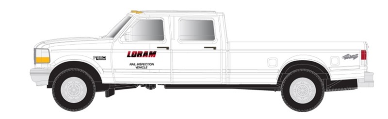 Atlas N 60000158 Ford F-250/350 Pickup Trucks White 'Loram'  2-Pack