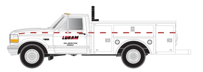 Atlas N 60000158 Ford F-250/350 Pickup Trucks White 'Loram'  2-Pack