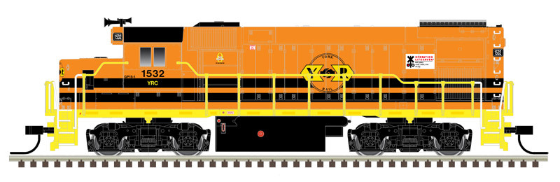 Atlas Trainman N 40004995 DCC Ready EMD GP15-1 Locomotive York Rail YRC #1532