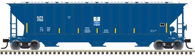 Atlas Trainman N 50005922 Thrall 4750 3-Bay Covered Hopper David J. Joseph Transportation DJTX #475586