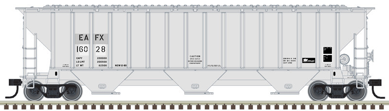 Atlas Trainman N 50005931 Thrall 4750 3-Bay Covered Hopper Rail Logistics EAFX #16031