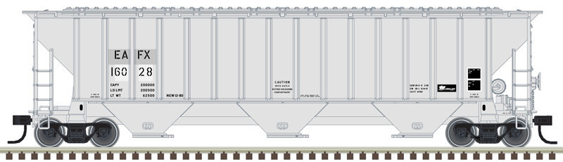 Atlas Trainman N 50005932 Thrall 4750 3-Bay Covered Hopper Rail Logistics EAFX #16034