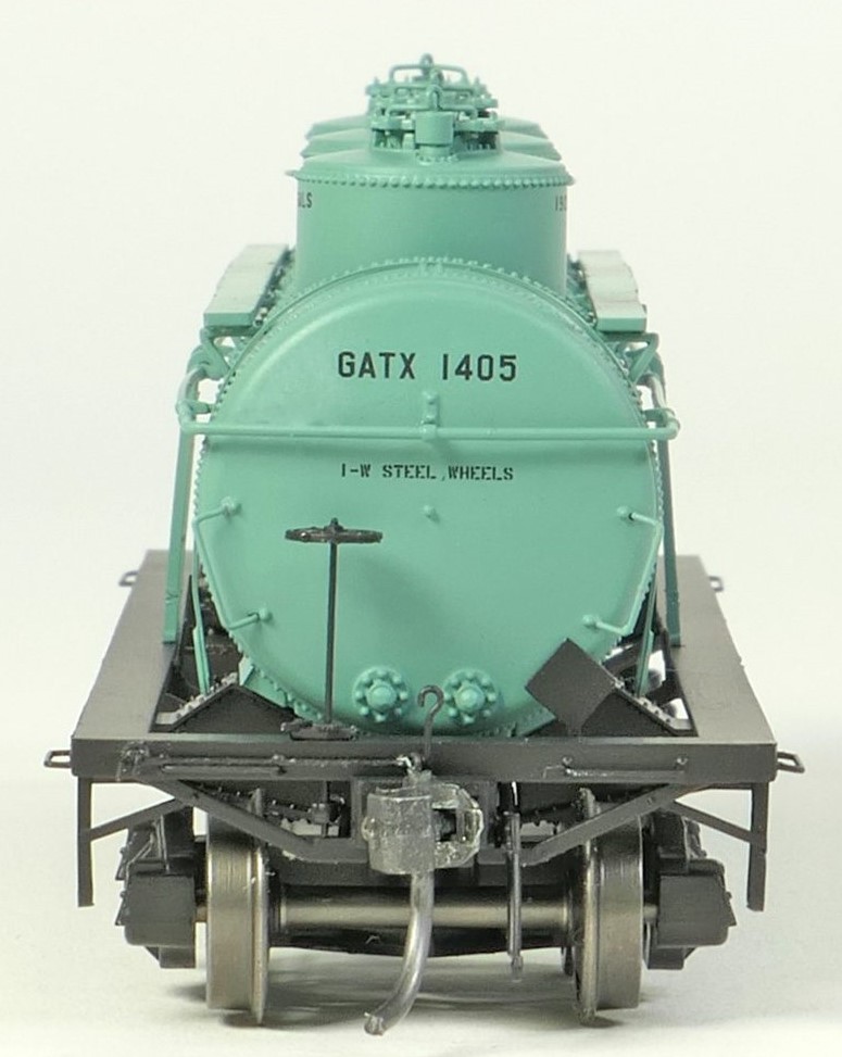 Tangent Scale Models HO 11510-05 General American 1928-Design 6000 Gallon 3-Compartment Tank Car GATX 'Celanese'  Green 1959+ GATX #1405