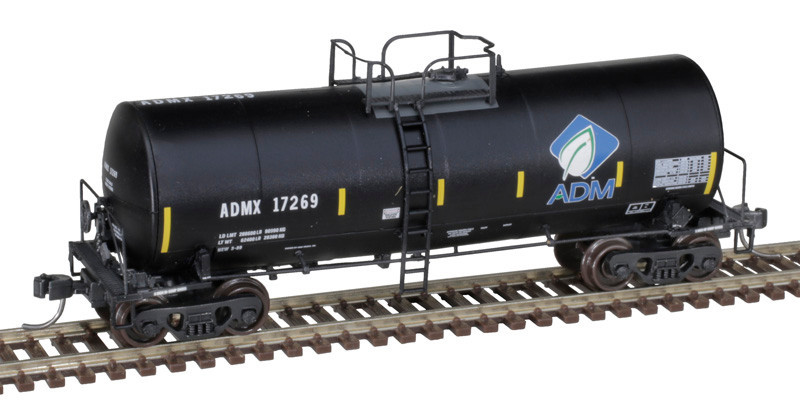 Atlas Master N 50006455 Trinity 17,600-Gallon Corn Syrup Tank Car w/Conspicuity Stripes ADM 'Leaf Logo' ADMX #17286