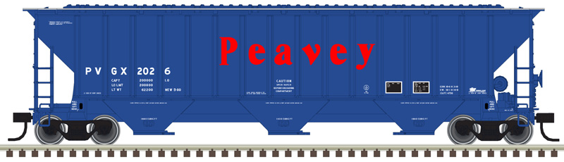 Atlas Trainman HO 20006656 Thrall 4750 Covered Hopper Peavey PVGX #2026