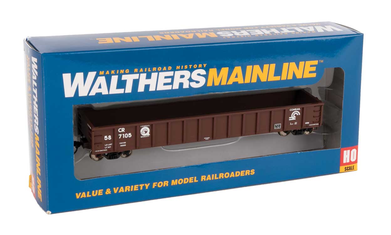 Walthers Mainline HO 910-6265 53' Railgon Gondola Conrail 'Quality Logo' CR #587105