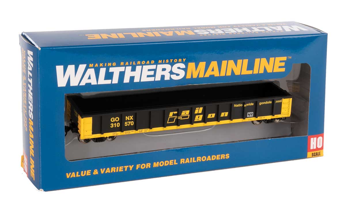 Walthers Mainline HO 910-6282 53' Railgon Gondola 'as-built' GONX #310570