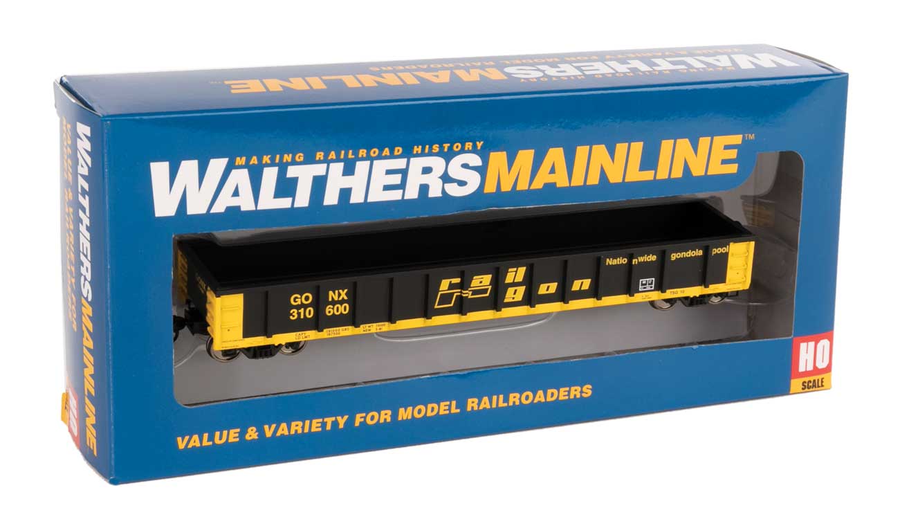 Walthers Mainline HO 910-6283 53' Railgon Gondola 'as-built' GONX #310600