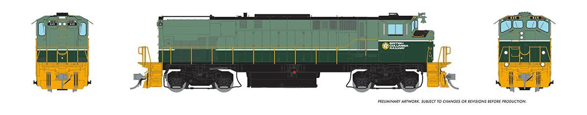 Rapido Trains Inc HO 33527 DCC/ESU LokSound V5 Equipped Montreal Locomotive Works MLW M420 Locomotive British Columbia Railway 'Two-Tone Green Scheme' BCR #646