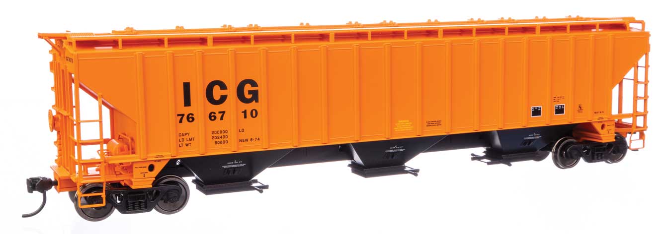 Walthers Mainline HO 910-49041 57' Trinity 4750 3-Bay Covered Hopper Illinois Central Gulf ICG #766710