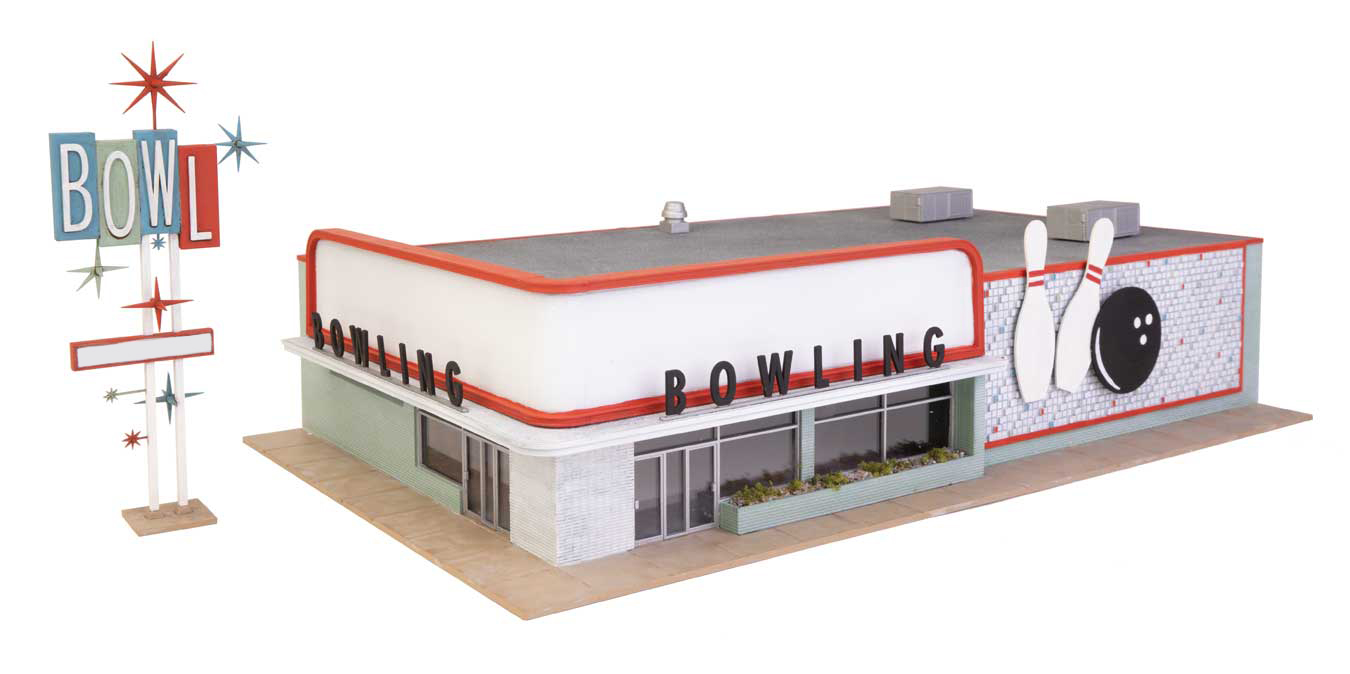 Walthers Cornerstone HO 933-4118 Vintage Bowling Alley - Kit