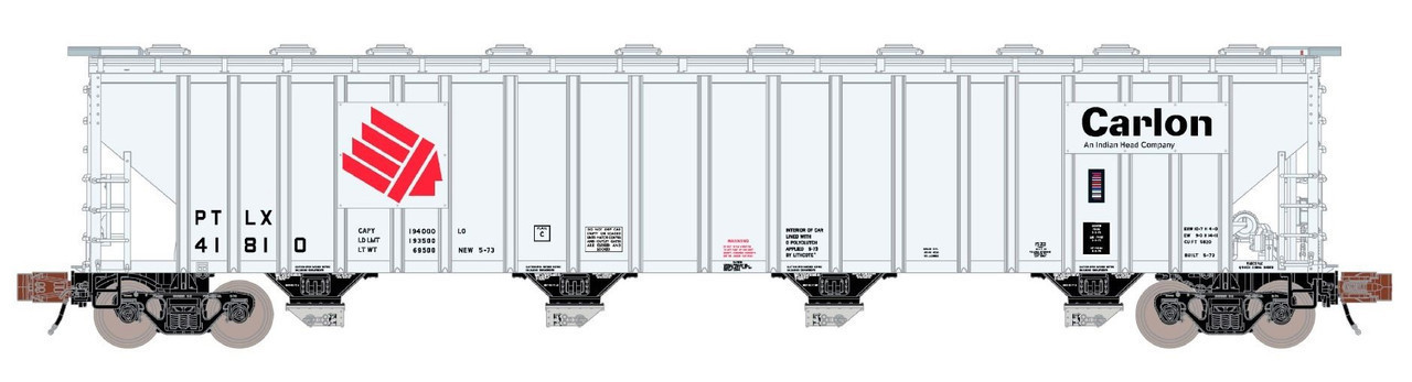 ScaleTrains Rivet Counter N SXT39345 Pullman-Standard 5820 Covered Hopper Pullman Transport Leasing/Carlon PTLX #41817