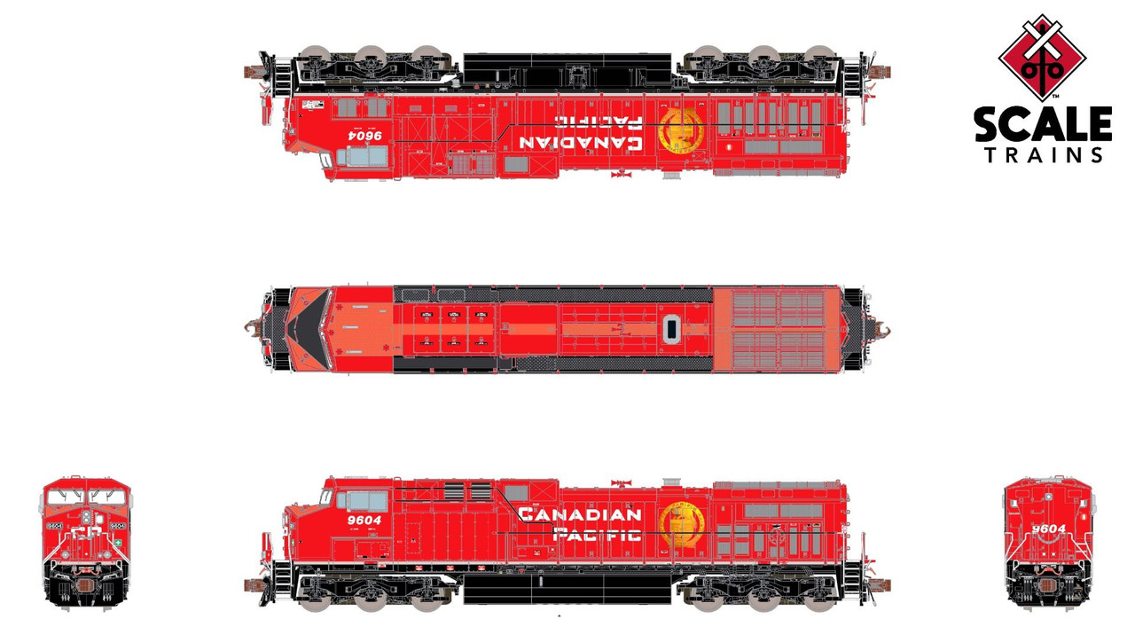ScaleTrains Rivet Counter N SXT39090 DCC Ready GE AC4400CW Locomotive Canadian Pacific 'Beaver' Scheme CP #9604