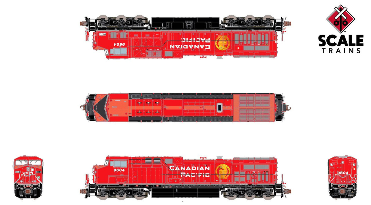 ScaleTrains Rivet Counter N SXT39094 DCC Ready GE AC4400CW Locomotive Canadian Pacific 'Beaver' Scheme CP #9637