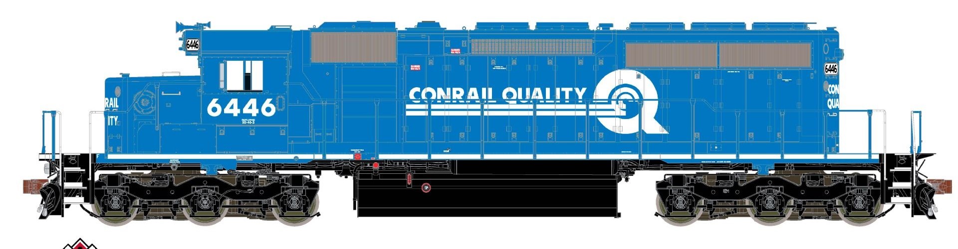 ScaleTrains Rivet Counter HO SXT38791 DCC/ESU Loksound 5 Equipped EMD SD40-2 Locomotive w/Ditch Lights Conrail Small 'Quality' Logo CR #6442